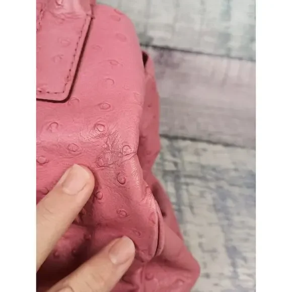 Kate Spade Pink Ostrich-embossed Leather Anisha Bexley Shoulder Bag - Picture 9 of 16